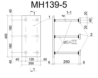 Изделие закладное МН 139-5