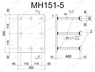 Изделие закладное МН 151-5