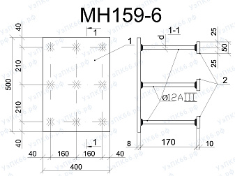Изделие закладное МН 159-6