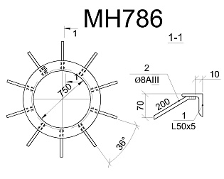 Изделие закладное МН 786