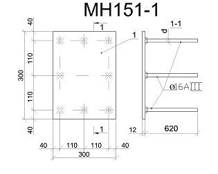 Изделие закладное МН 151-1