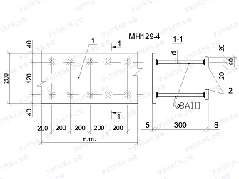 Изделие закладное МН 129-4