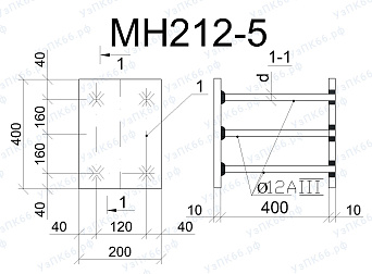 Изделие закладное МН 212-5