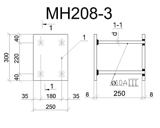 Изделие закладное МН 208-3
