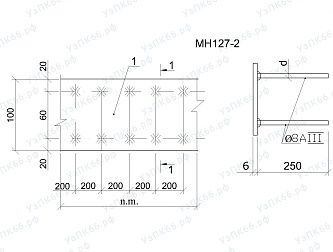 Изделие закладное МН 127-2