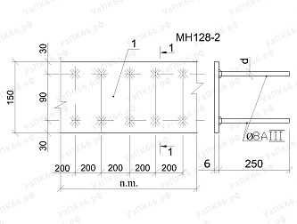 Изделие закладное МН 128-2