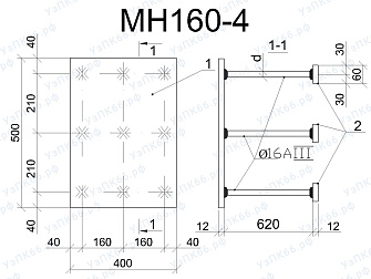 Изделие закладное МН 160-4