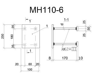 Изделие закладное МН 110-6