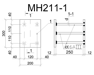 Изделие закладное МН 211-1
