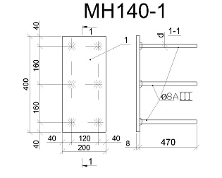 Изделие закладное МН 140-1