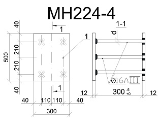 Изделие закладное МН 224-4