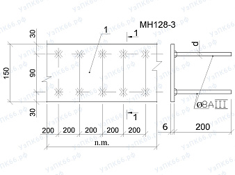 Изделие закладное МН 128-3
