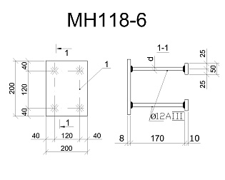 Изделие закладное МН 118-6