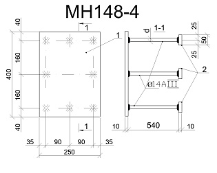 Изделие закладное МН 148-4