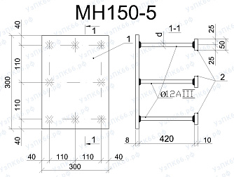 Изделие закладное МН 150-5