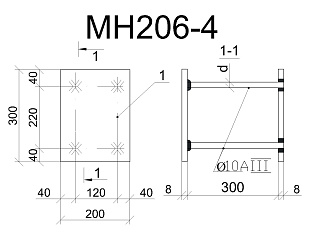 Изделие закладное МН 206-4