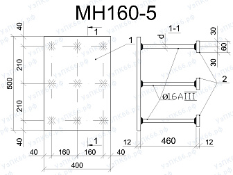 Изделие закладное МН 160-5